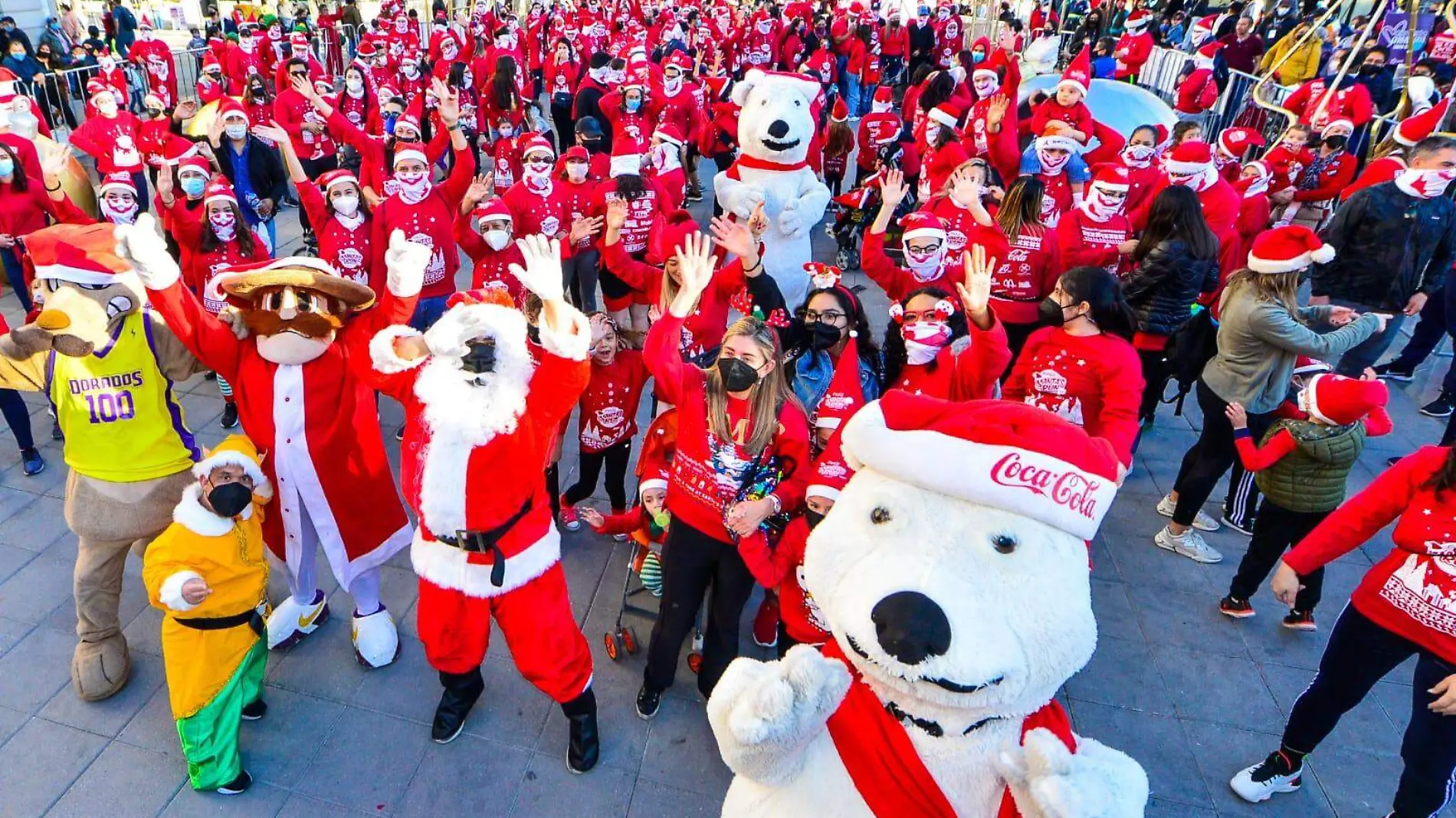 santa en carrera